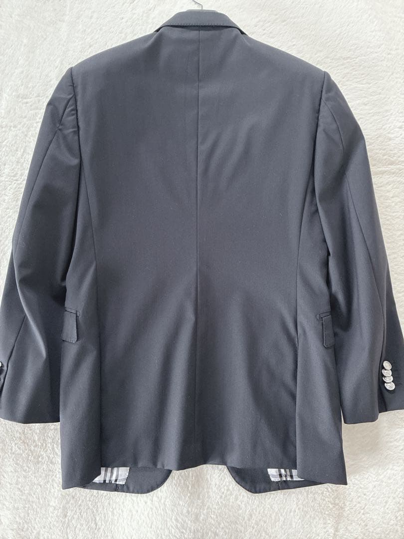 極美品 バーバリーブラックレーベル ジャケット ノバチェック S 黒　銀ボタン