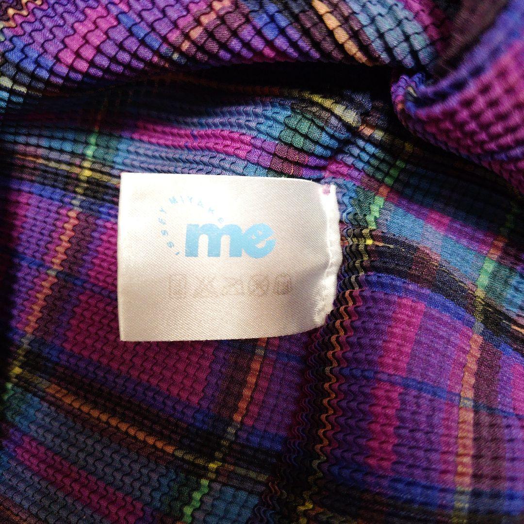me ISSEY MIYAKE イッセイミヤケ ハイネック半袖チェック柄トップス