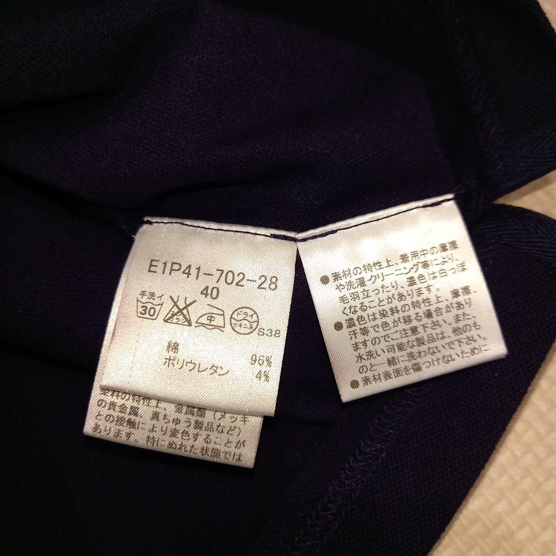 試着のみ　BURBERRY BLUE LABELネイビー 半袖ポロシャツ 40