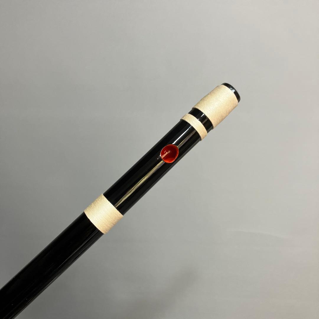 篠笛六本調子　B♭管 CMR6-110　唄物　ドレミ調　黒塗　天地糸巻西洋音階