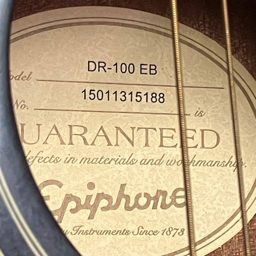 ぎたあ侍 Epiphone アコースティックギター DR-100 EB ブラック