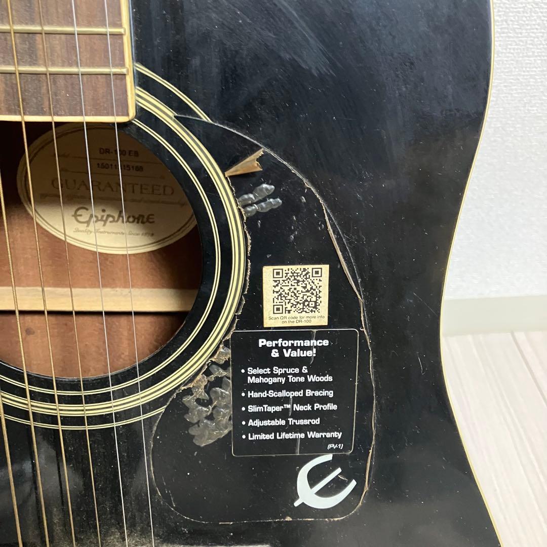 ぎたあ侍 Epiphone アコースティックギター DR-100 EB ブラック