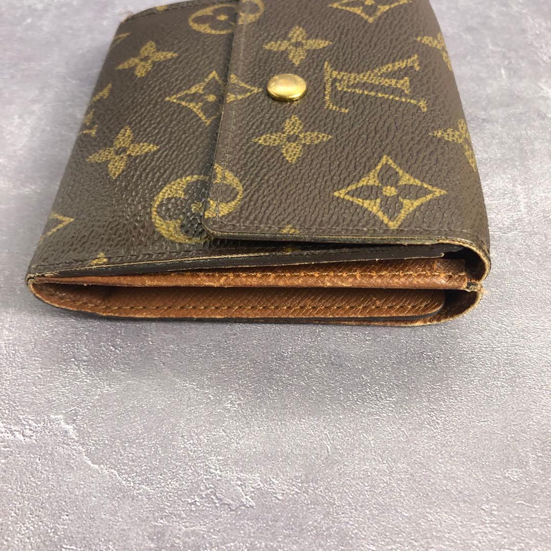 ルイヴィトン モノグラム ポルトモネビエカルトクレディ Wホック 三つ折り財布