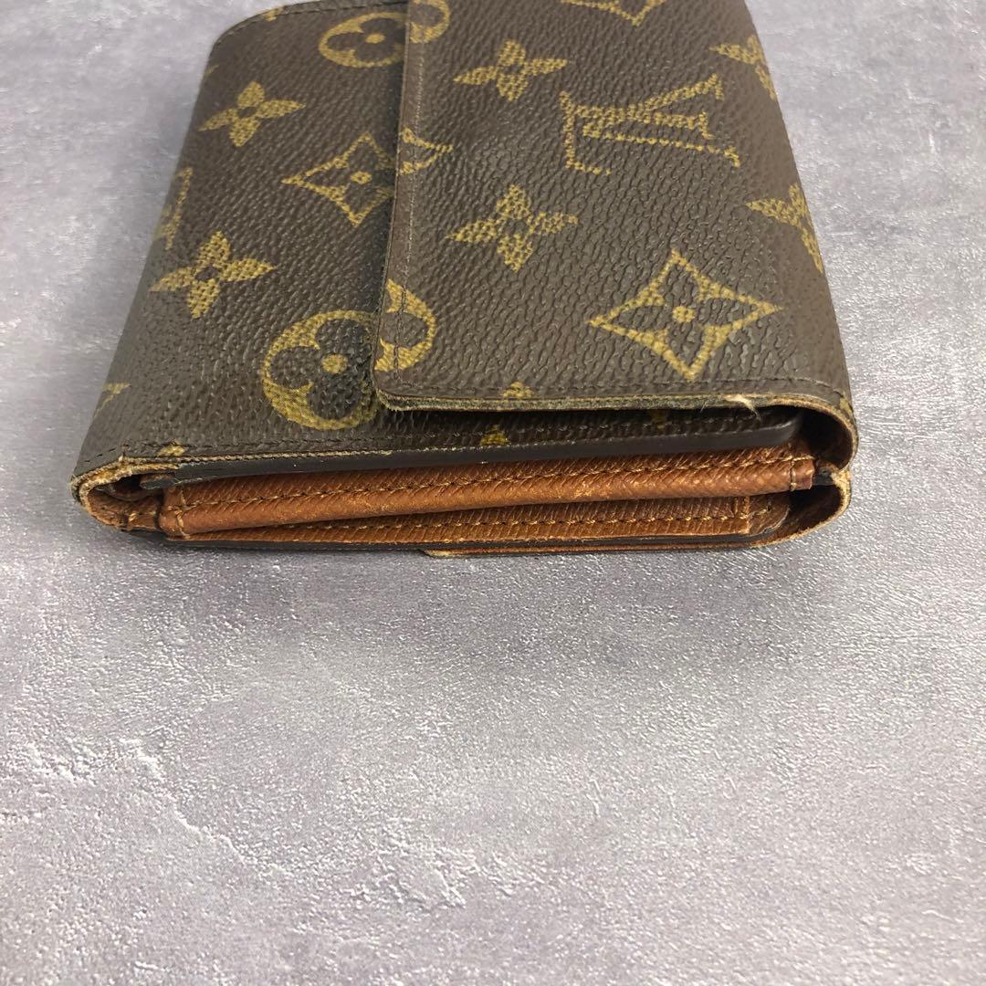ルイヴィトン モノグラム ポルトモネビエカルトクレディ Wホック 三つ折り財布