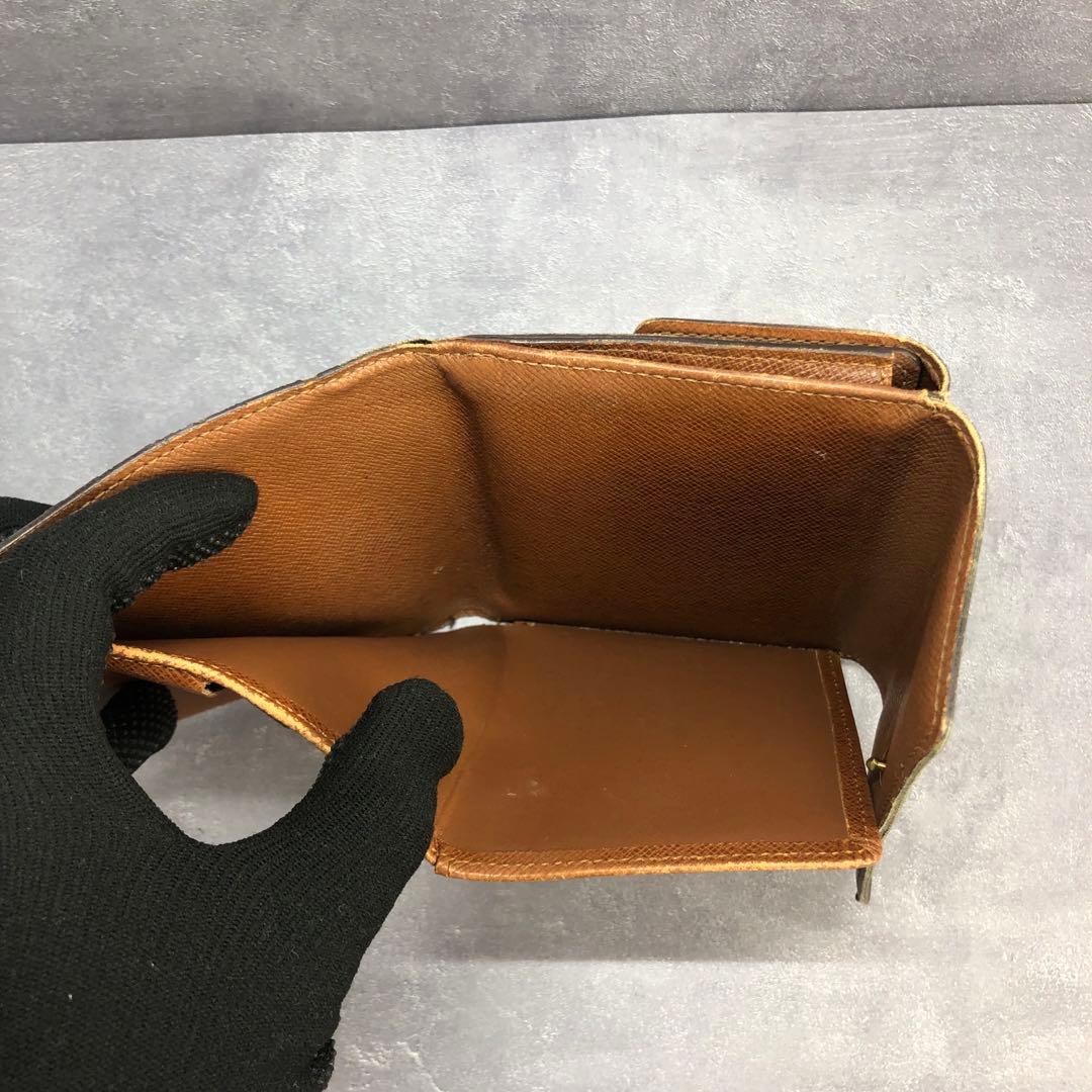 ルイヴィトン モノグラム ポルトモネビエカルトクレディ Wホック 三つ折り財布