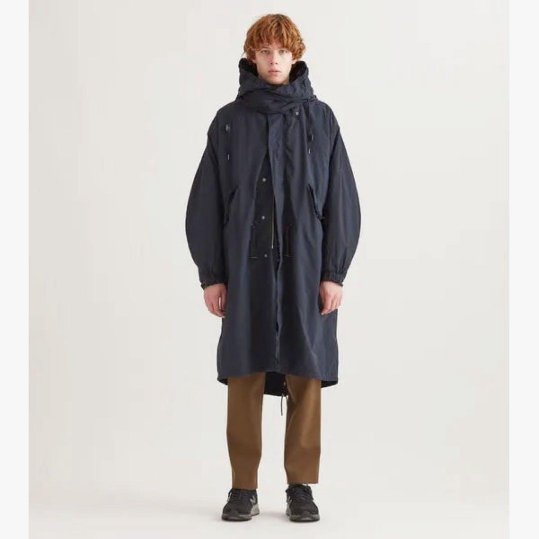 ATON / AIR VENTILE FISHTAIL COAT ブラック 00