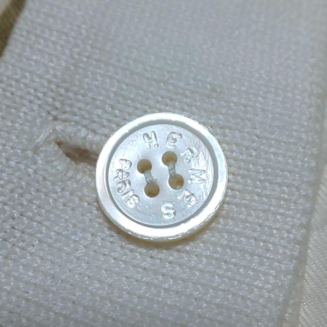 【極希少/仏製】HERMES ヴィンテージ シルク総柄 異素材コンビポロシャツ