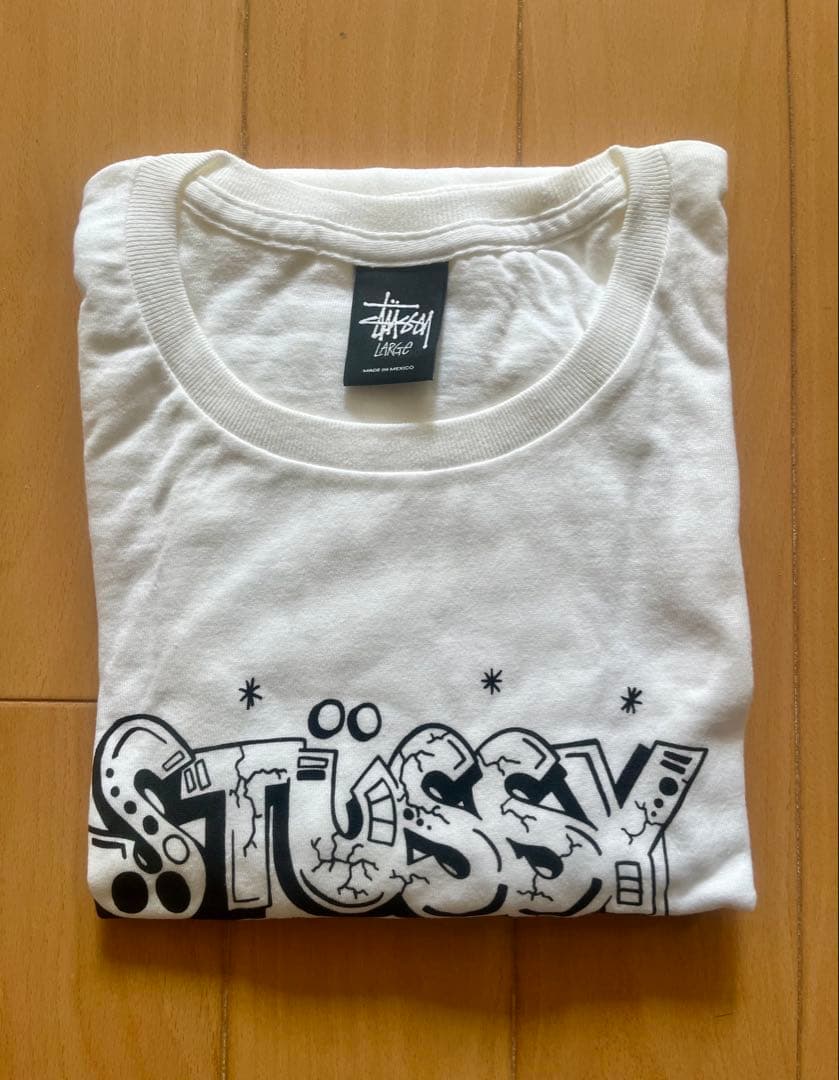Stüssy Lサイズ ホワイト Tシャツ