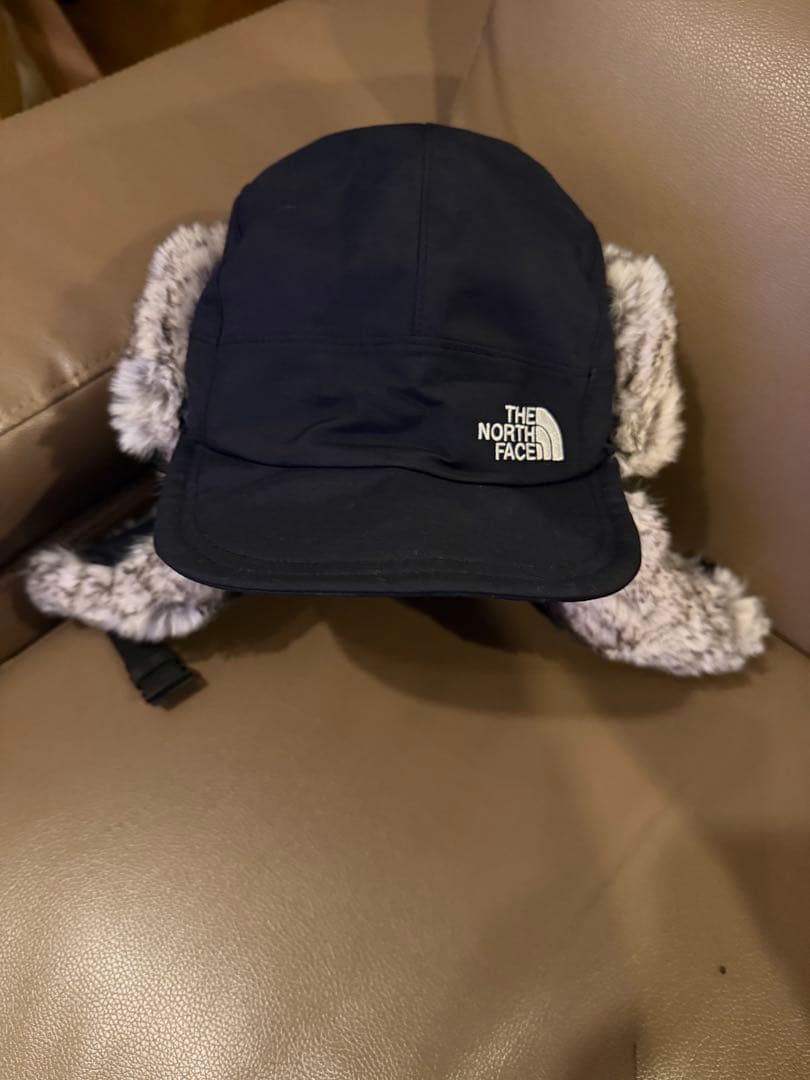 【極美品】THE NORTH FACE ブラック　フライトキャップ 耳あて付き