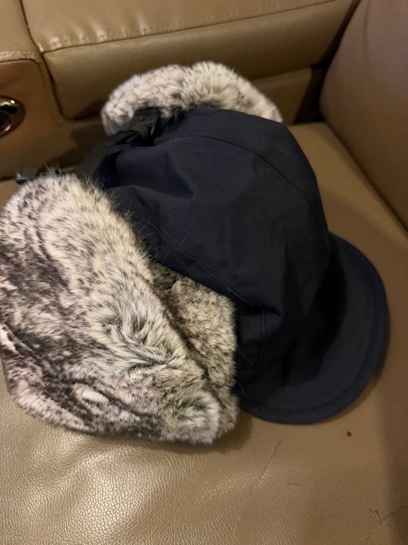 【極美品】THE NORTH FACE ブラック　フライトキャップ 耳あて付き