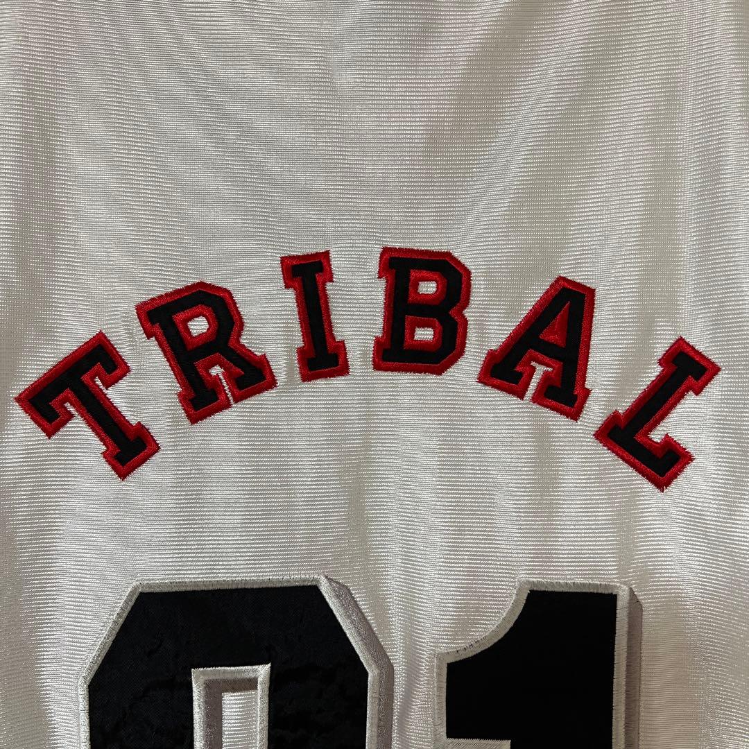 TRIBAL USA ゲームシャツ　バスケシャツ　XXL 光沢　刺繍　シルバー