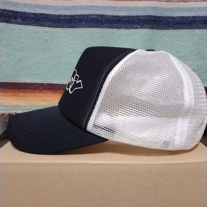 あ*あ様 90s　oldstussy　メッシュキャップ　台湾製　紺タグ　ブラック