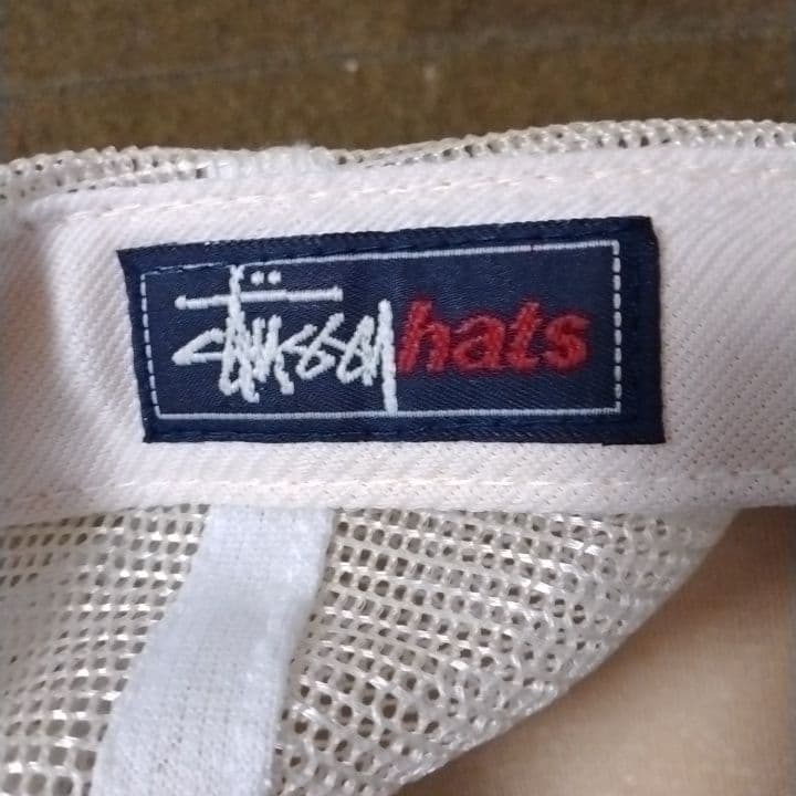 あ*あ様 90s　oldstussy　メッシュキャップ　台湾製　紺タグ　ブラック