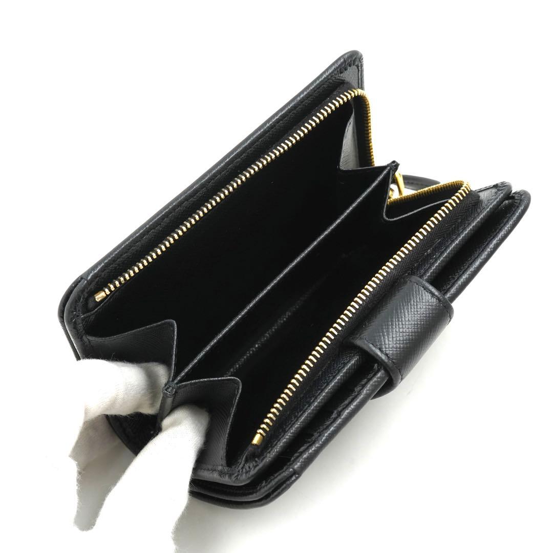 ✨Aランク✨　PRADA ミニ財布　サフィアーノレザー　サフィアーノ　二つ折り