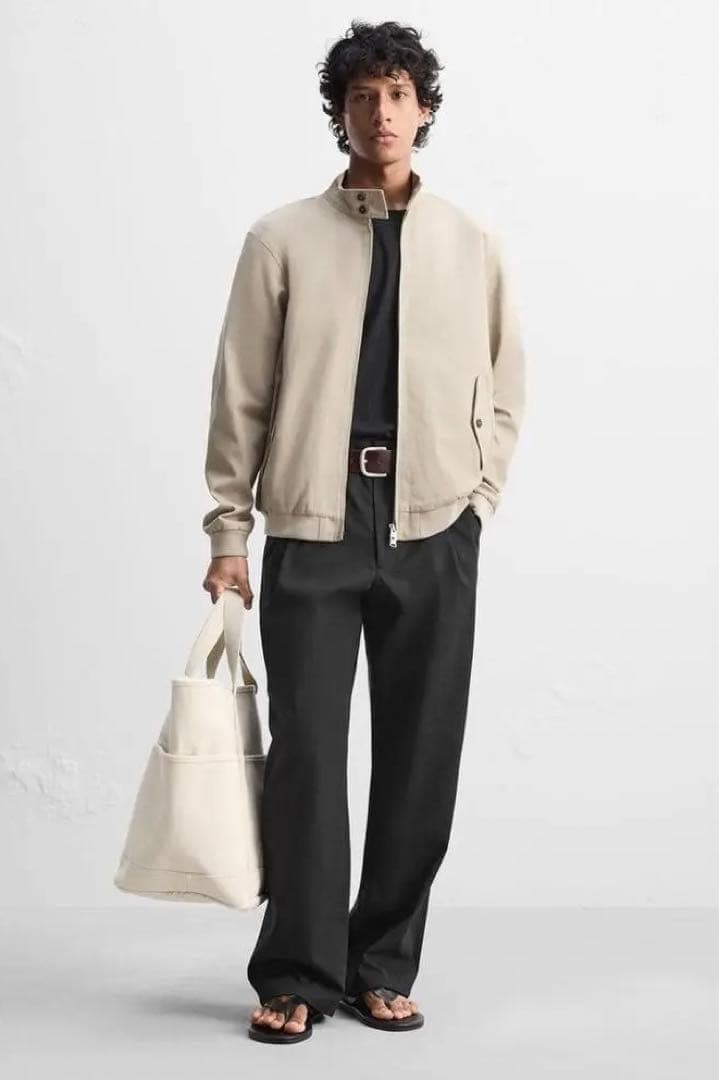 zara origins コットンボンバージャケット L