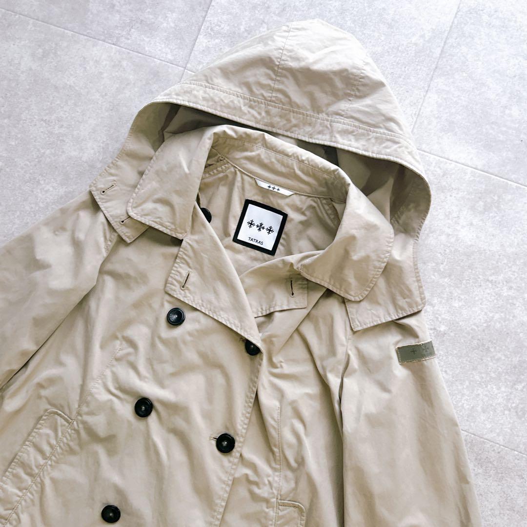 TATRAS タトラス トレンチコート ショート丈 フード ベージュ サイズ2