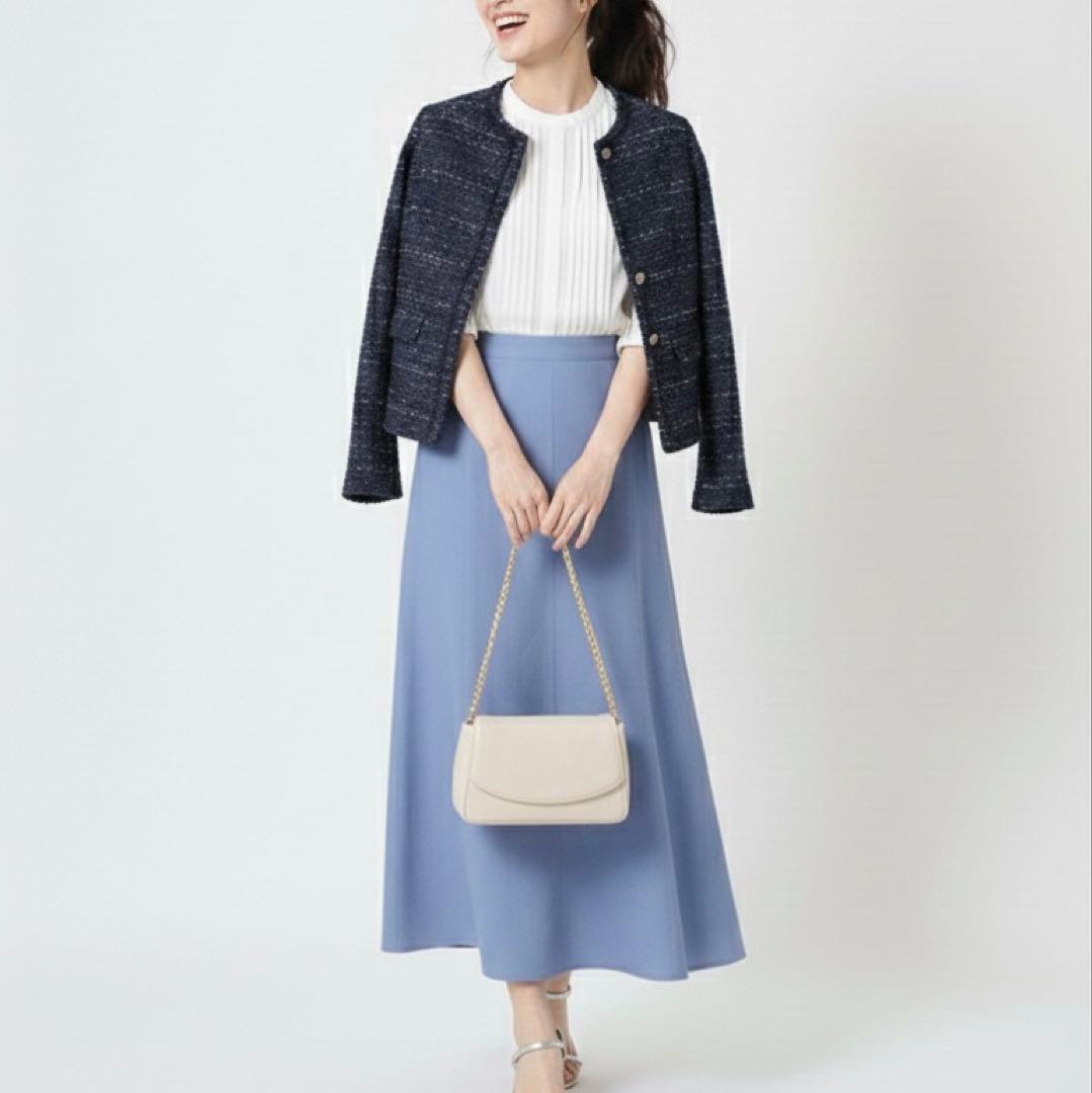 美品 25SS ANAYI デニムライクマーメイド スカート 34 サックス