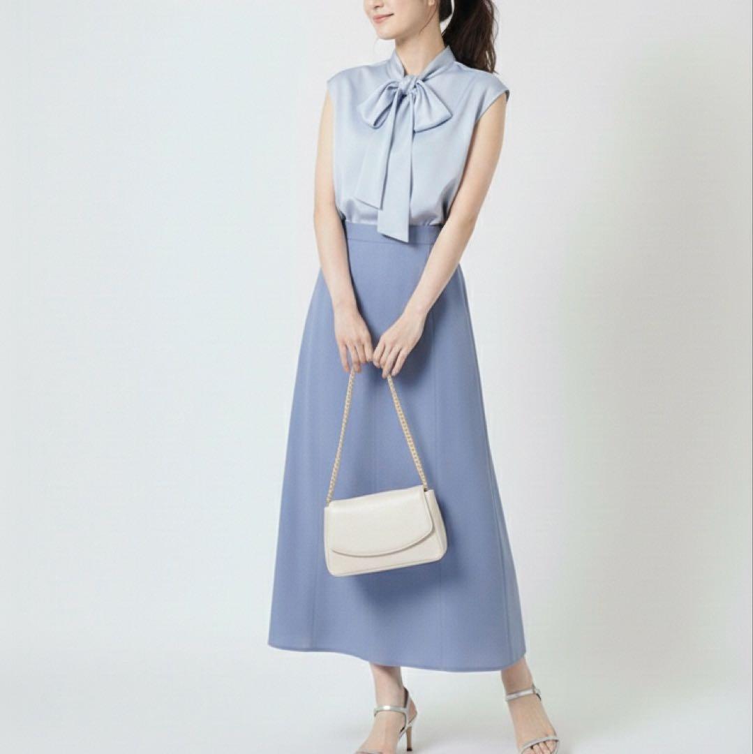 美品 25SS ANAYI デニムライクマーメイド スカート 34 サックス