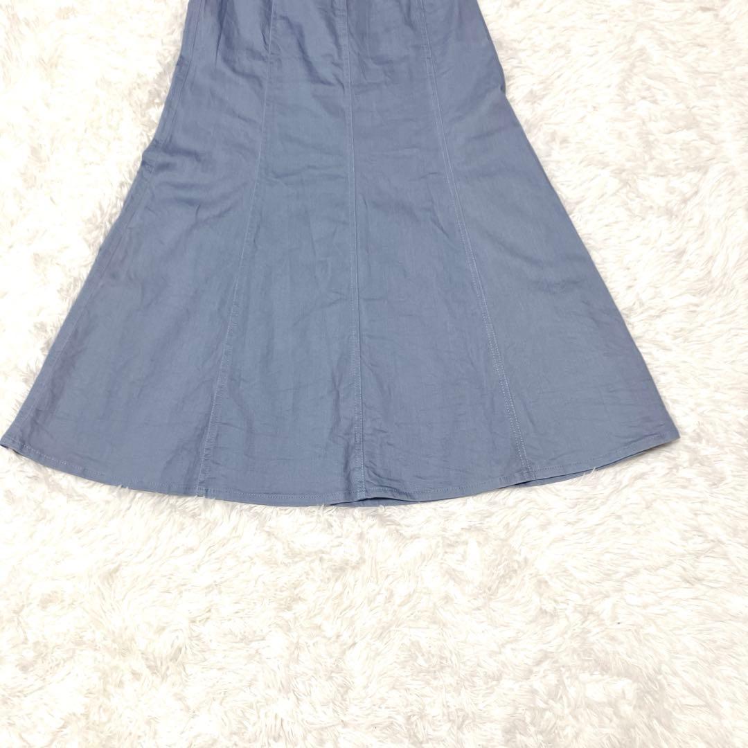 美品 25SS ANAYI デニムライクマーメイド スカート 34 サックス