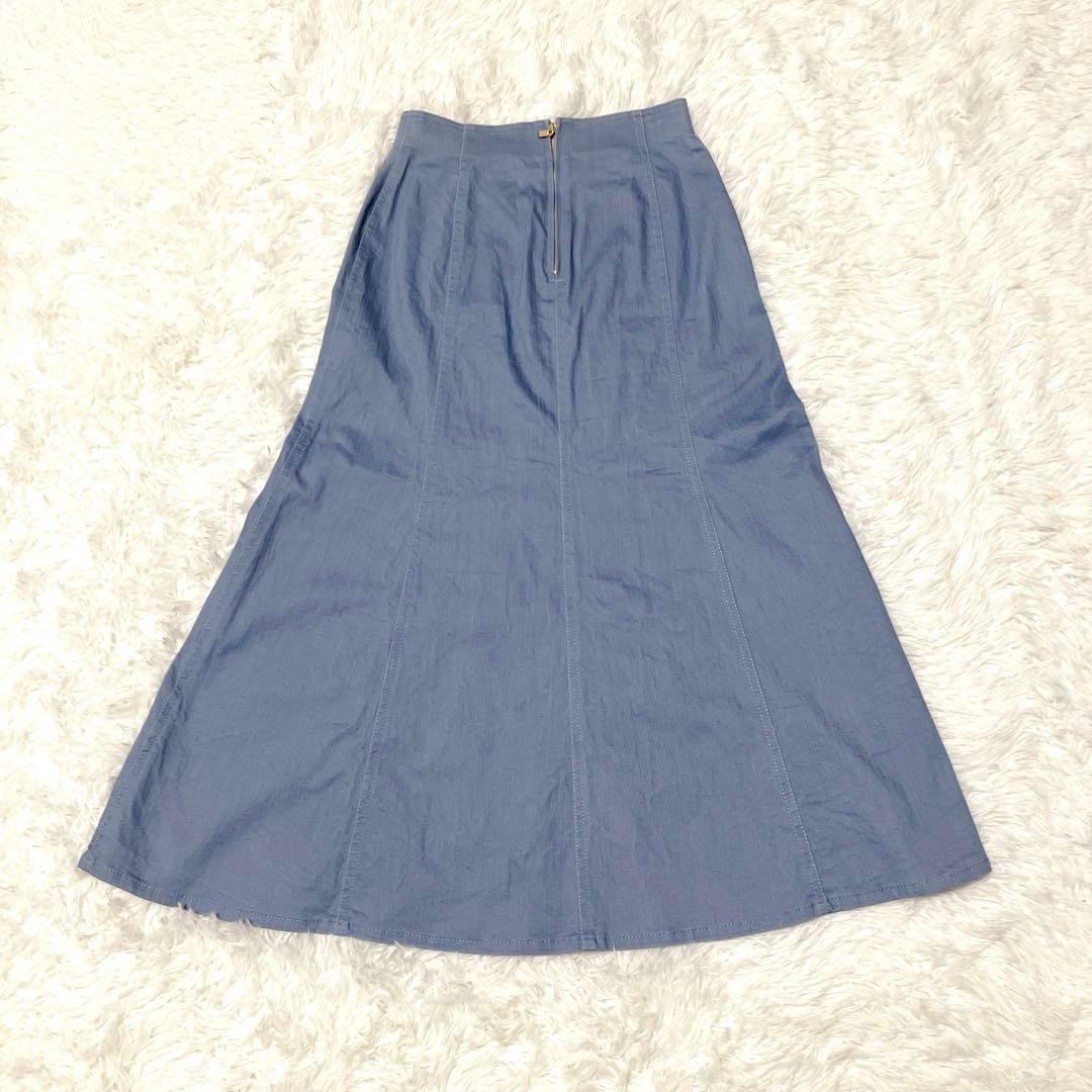 美品 25SS ANAYI デニムライクマーメイド スカート 34 サックス