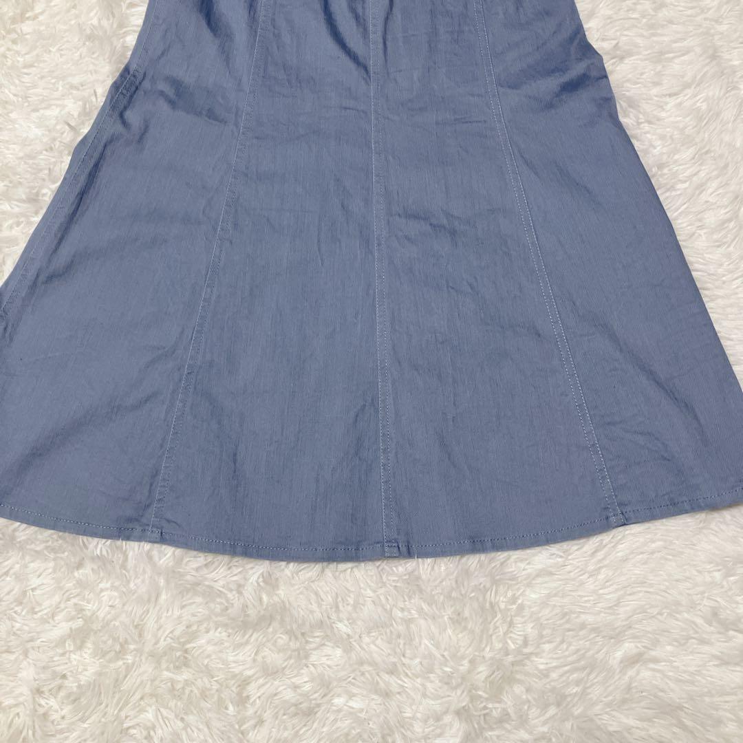 美品 25SS ANAYI デニムライクマーメイド スカート 34 サックス