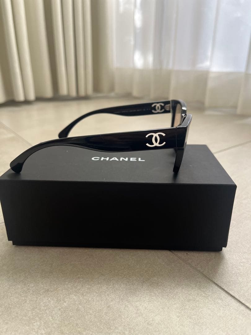 【極美品】CHANEL シャネル カラーグラス ブルーライトカット ブラック