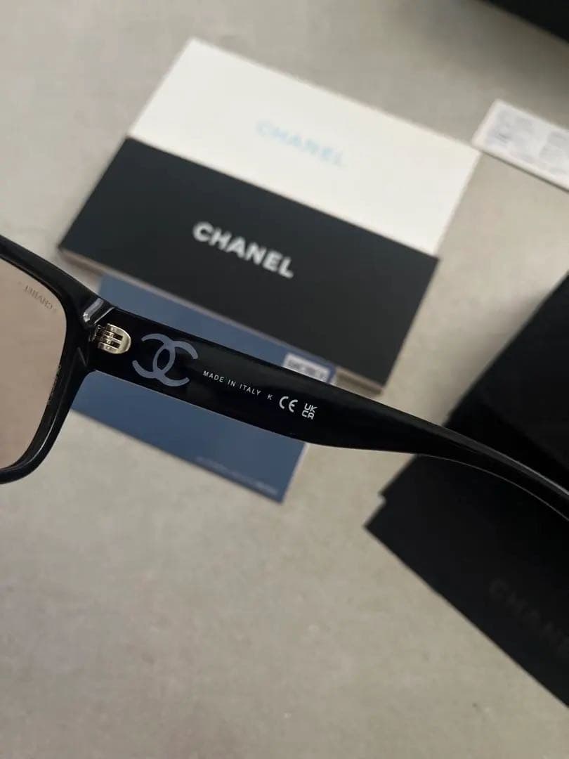 【極美品】CHANEL シャネル カラーグラス ブルーライトカット ブラック