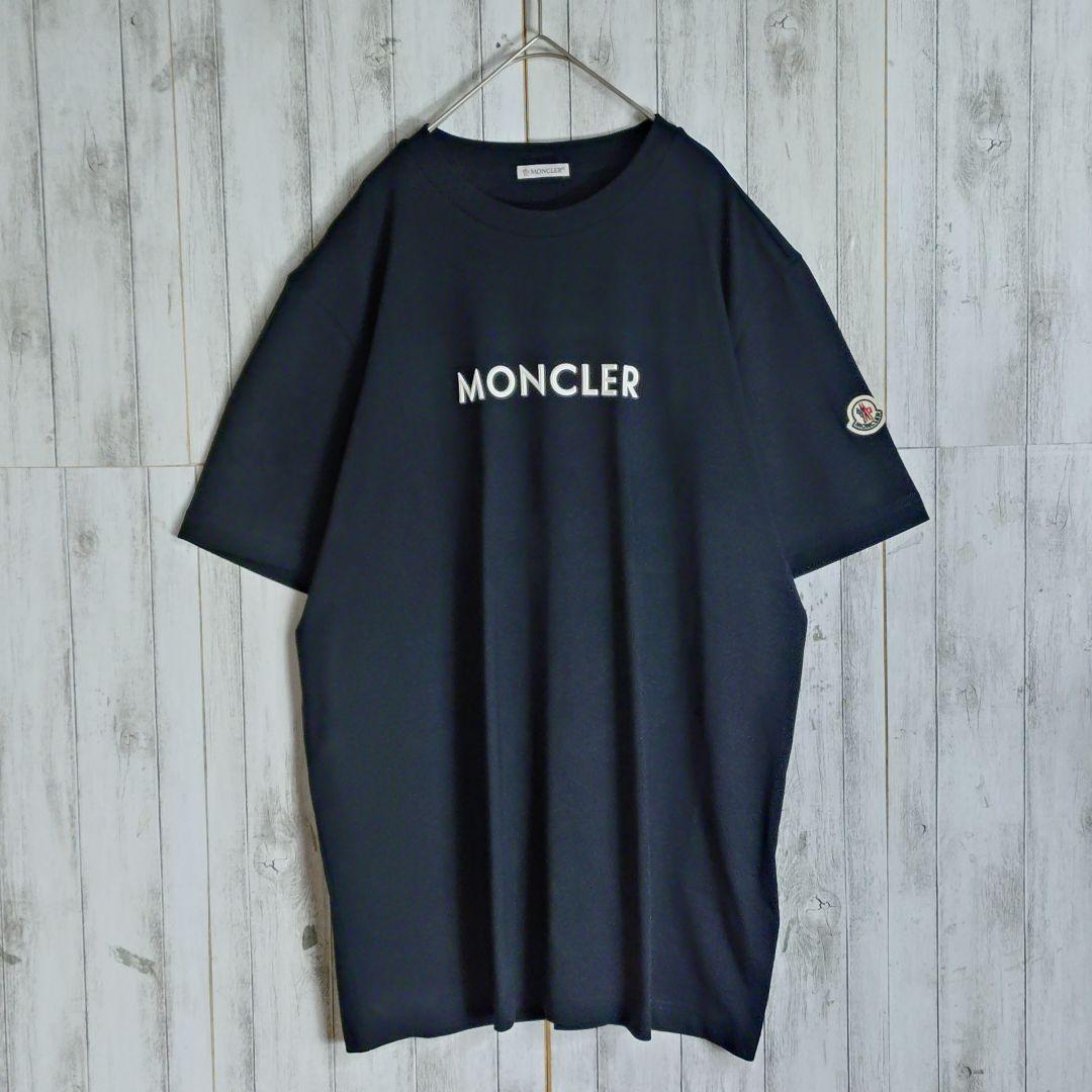 【いしてぃみ】モンクレール☆センター立体ロゴ袖ワッペンロゴ入りTシャツ