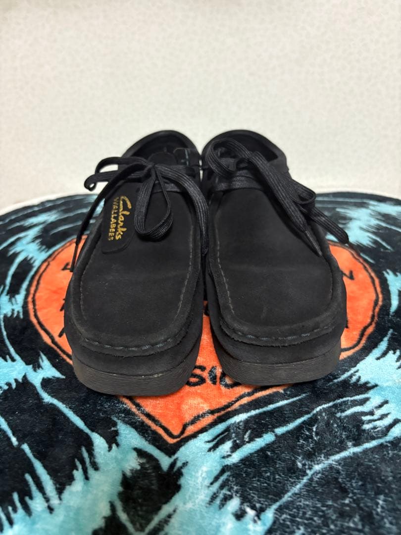 Clarks ワラビー　ブラック モカシン