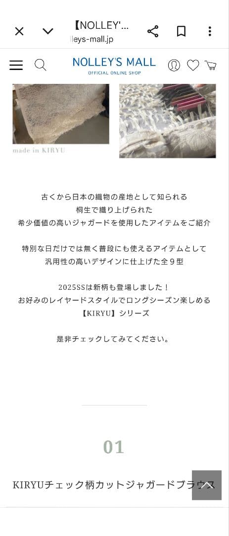 ノーリーズ桐生スカート