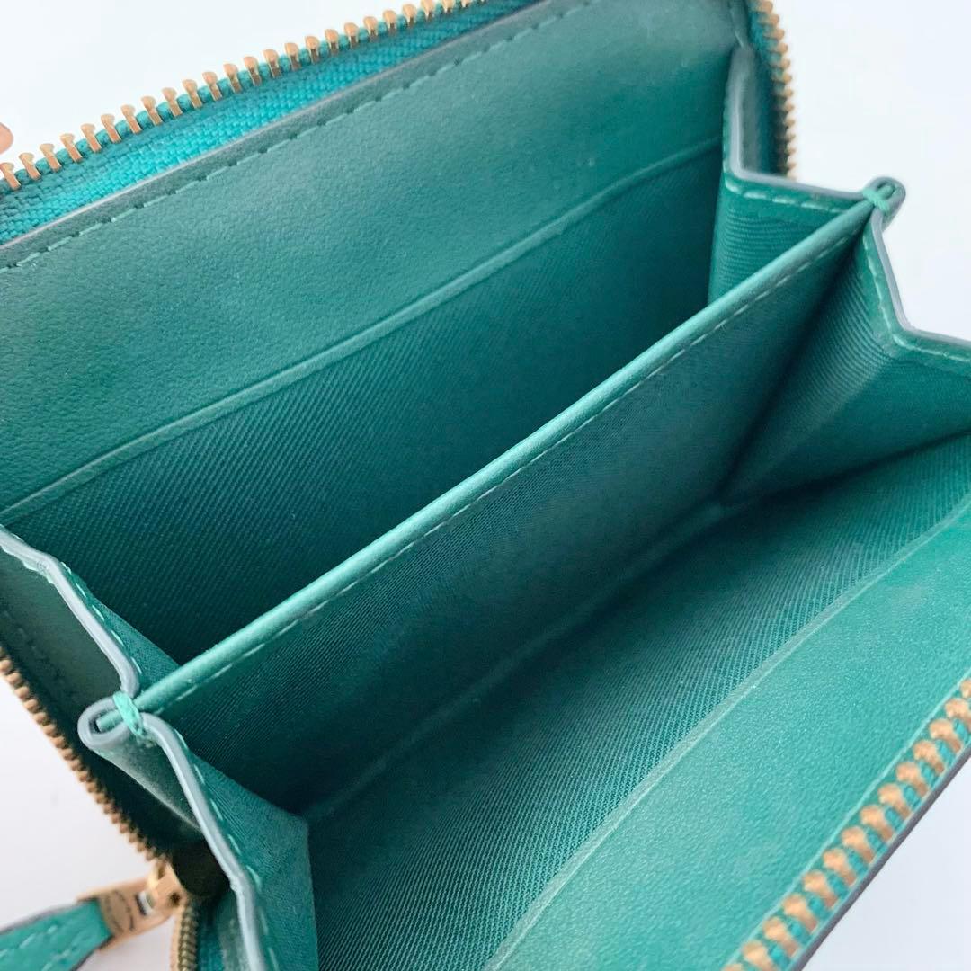【COACH】コーチ　二つ折り財布　ビルフォールドウォレット　グリーン　緑　新品