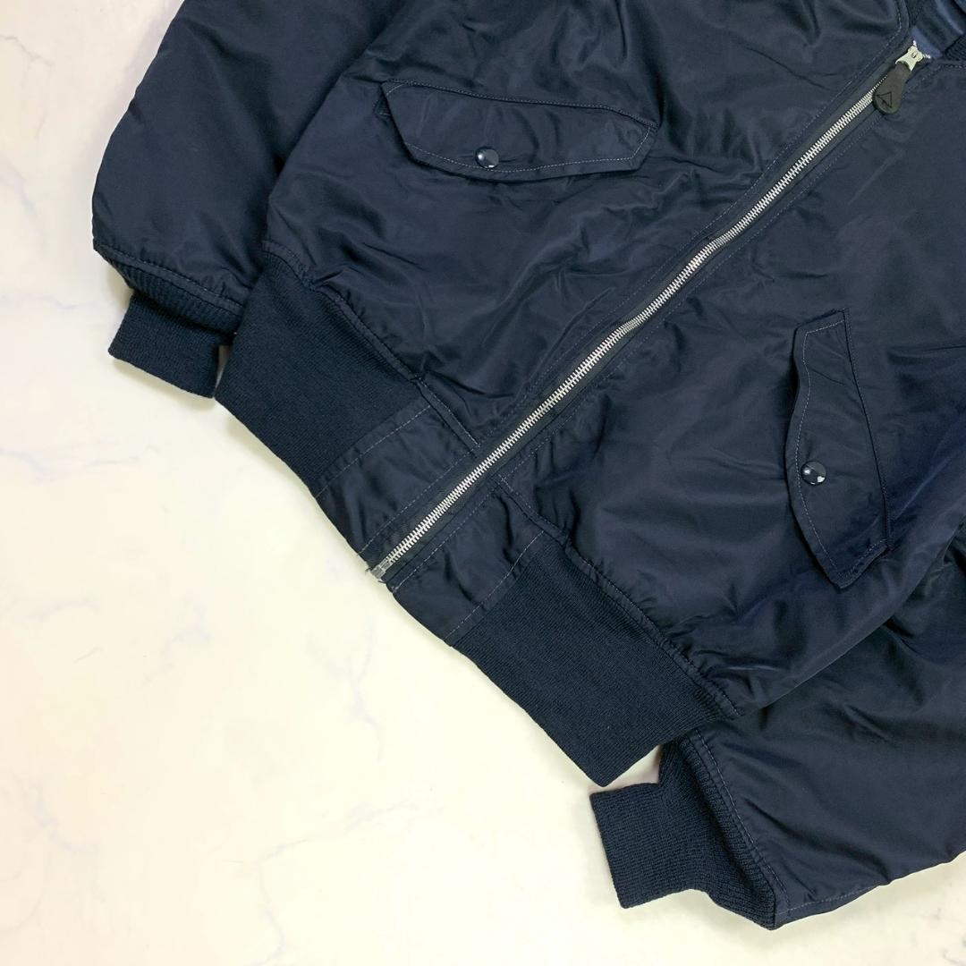 美品★米軍 90s L-2B グランドクルー ALPHA ネイビー M　E024