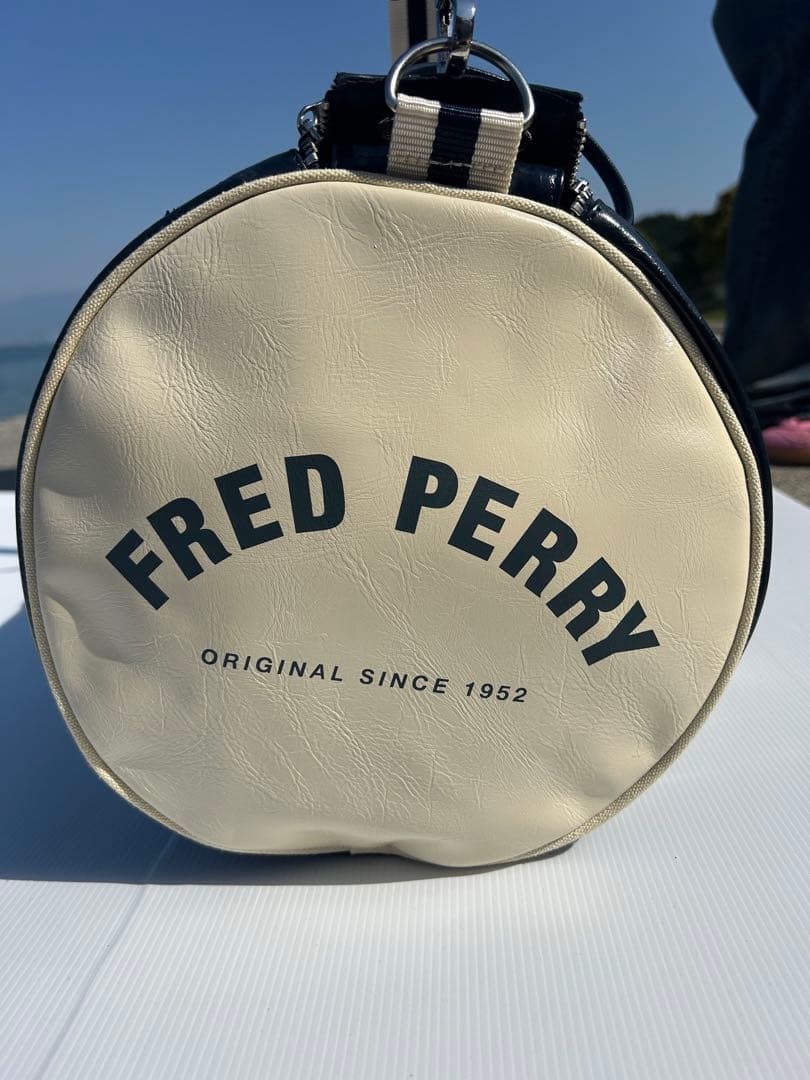 【希少】フレッドペリー ネイビー ドラムバッグ y2k FREDPERRY