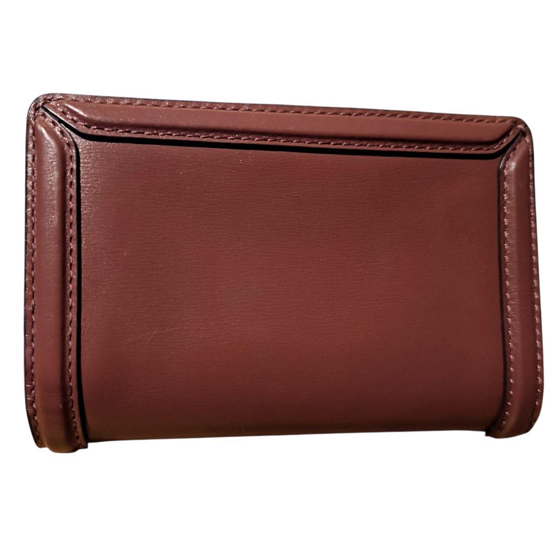 【美品】 COACH コーチ ハットンウォレット 二つ折り財布 ワインレッド