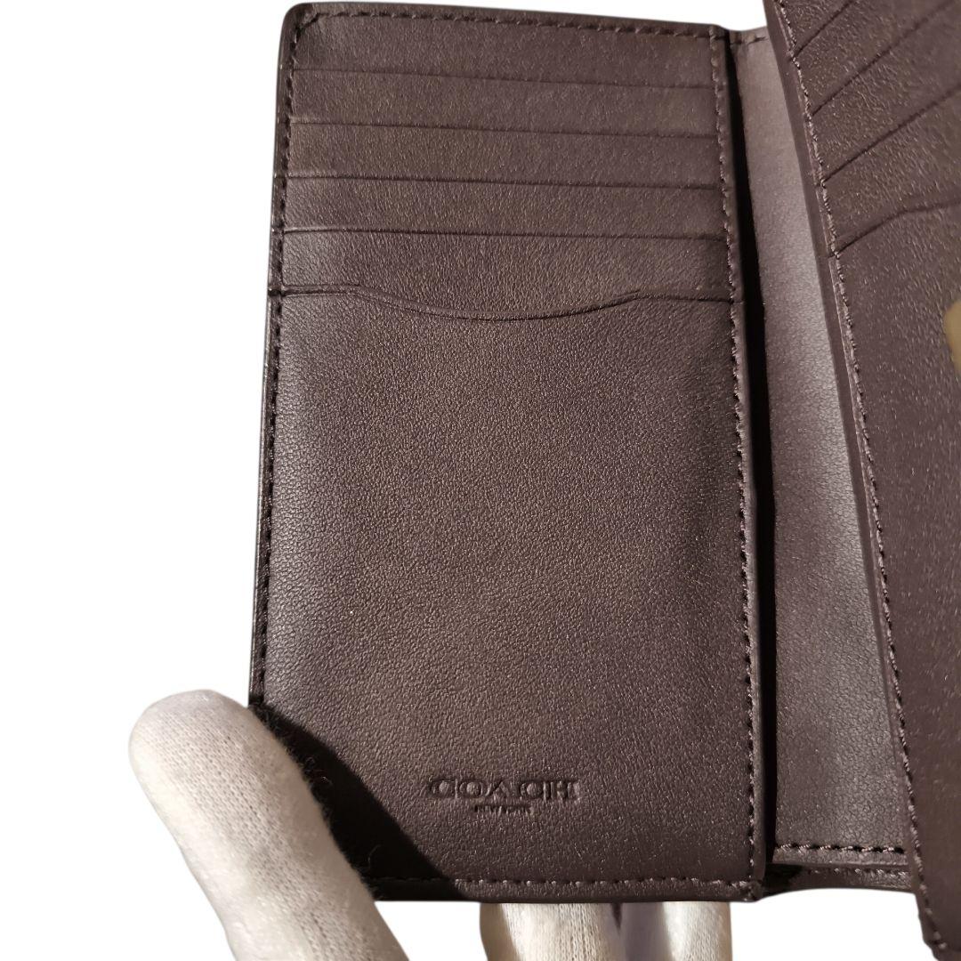 【美品】 COACH コーチ ハットンウォレット 二つ折り財布 ワインレッド