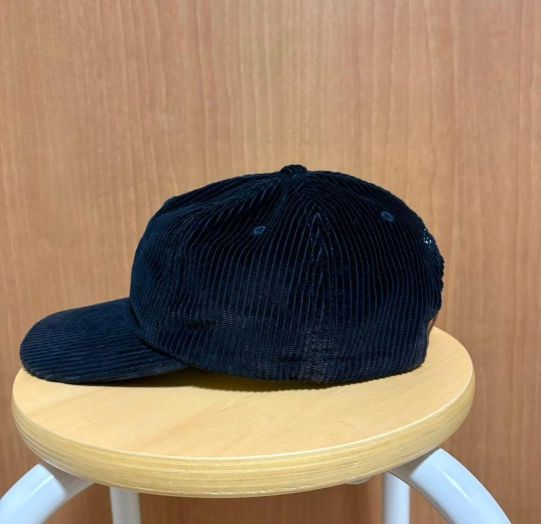 シュプリーム　SUPREME Sロゴ　キャップ　ネイビー　紺　コーデュロイ