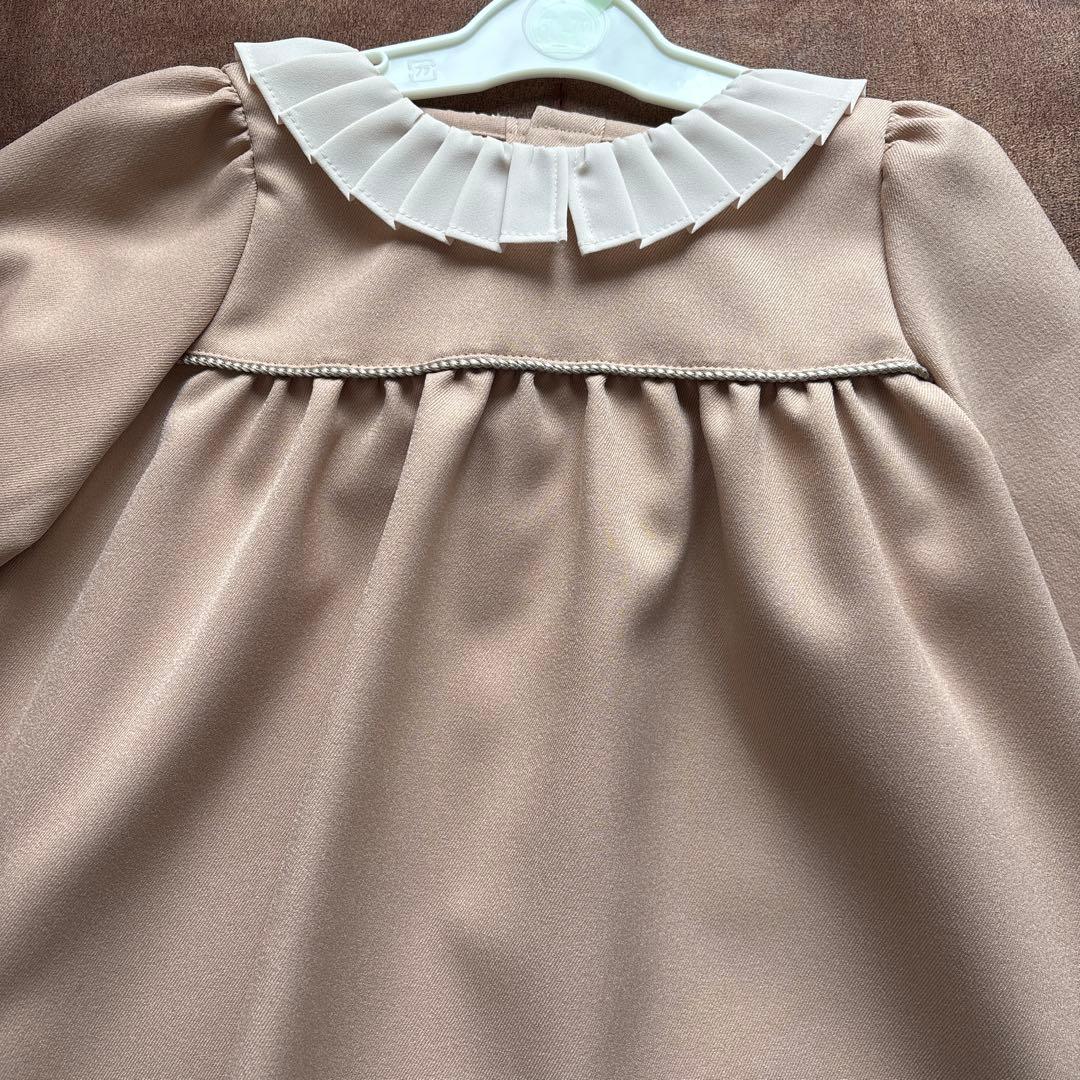 june-littlecloset セレモニーワンピース ベージュ90サイズ