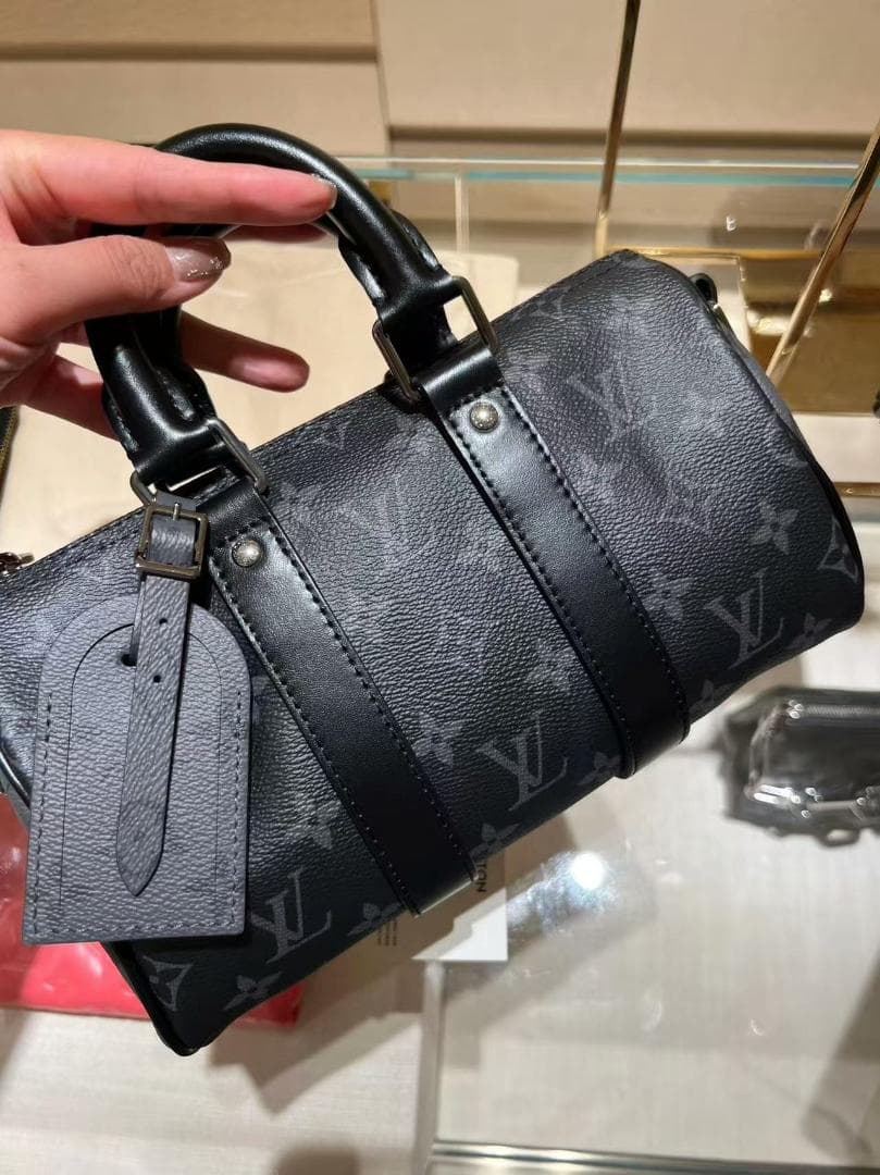 LOUIS ☆VUITTON ブラック ボストンバッグ~~~~