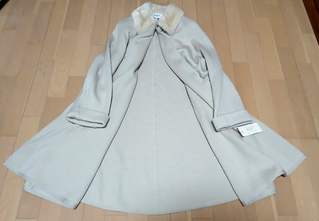 [新品]イタリア製 ロングコート44 XLウール100％