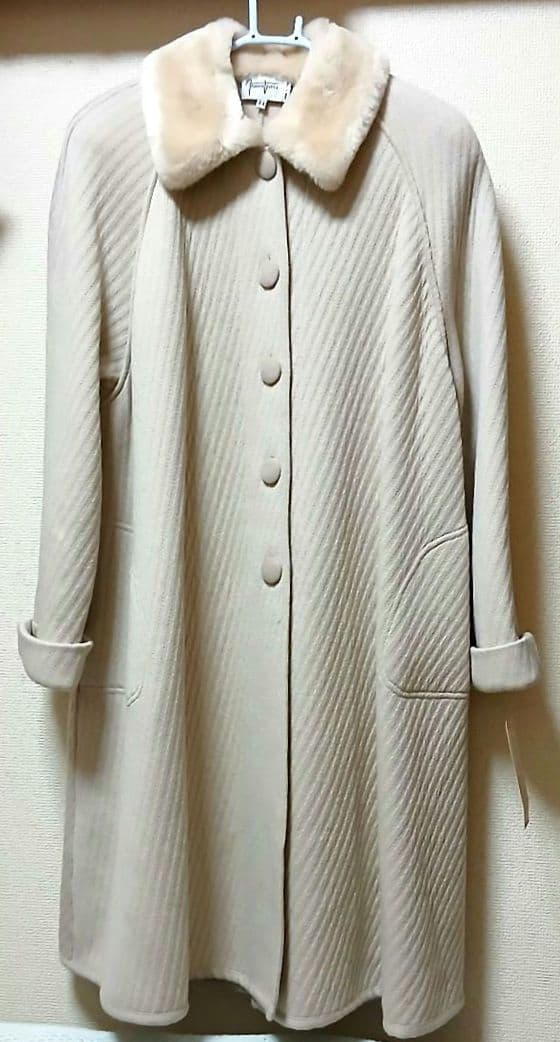 [新品]イタリア製 ロングコート44 XLウール100％