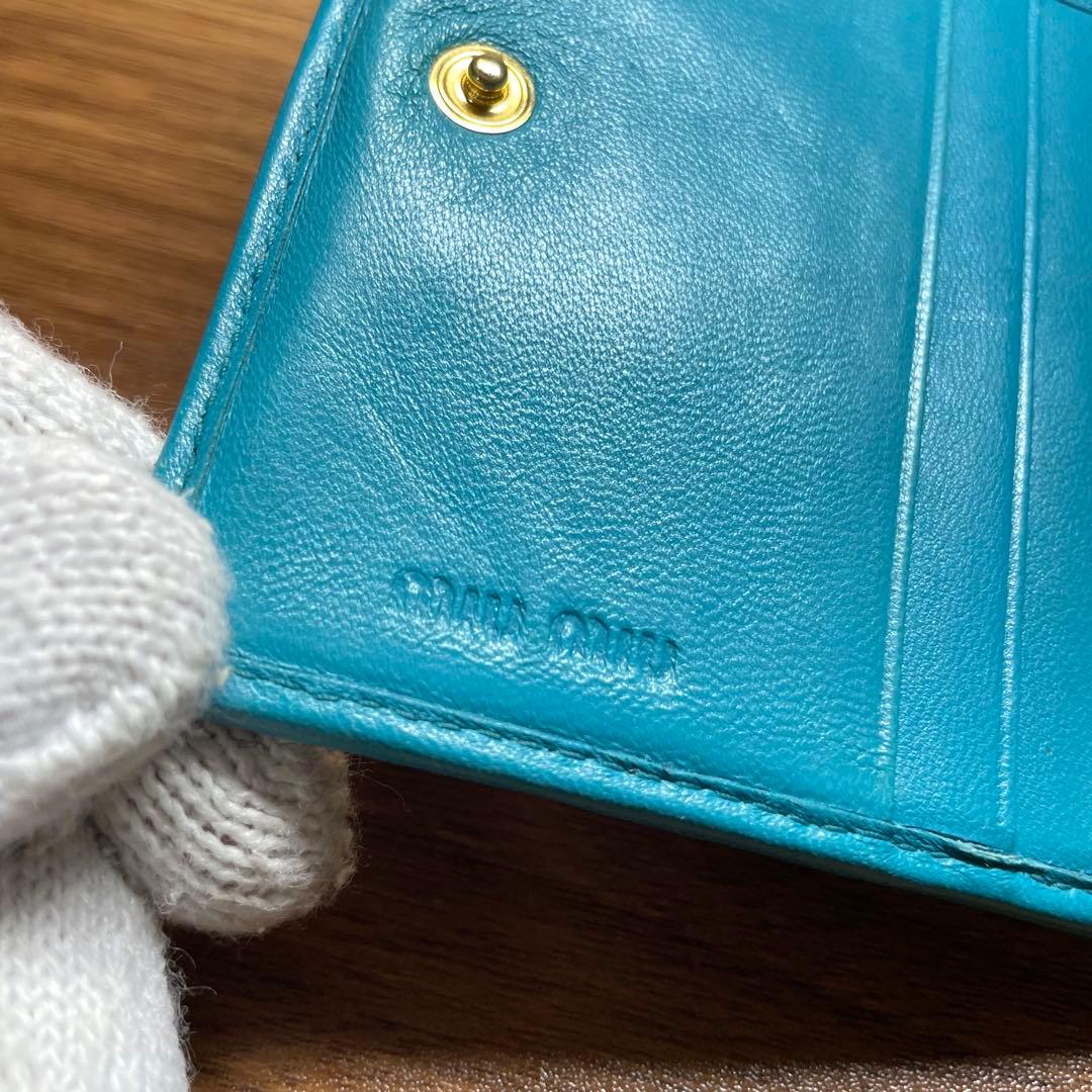 【極美品】MIUMIU ミュウミュウ マテラッセ がま口 二つ折り財布
