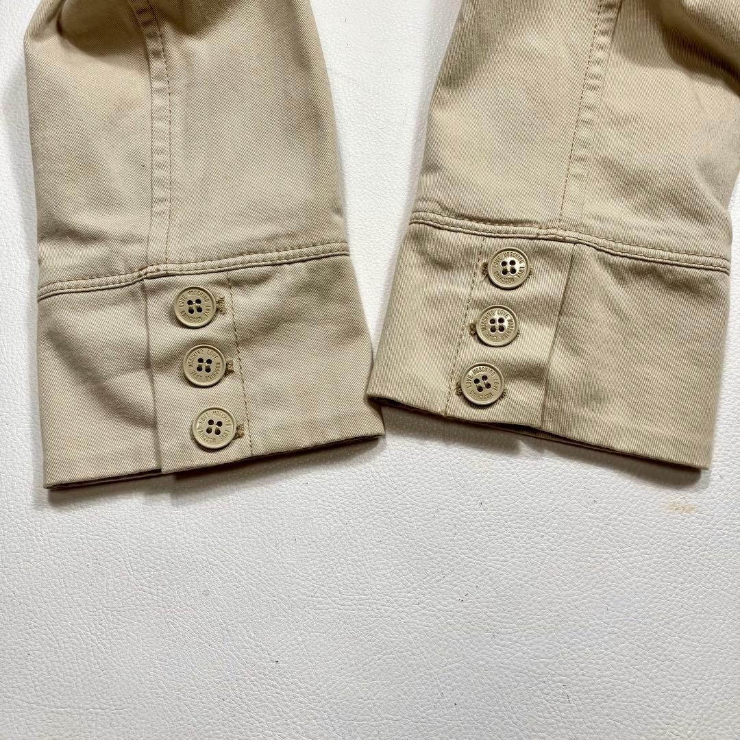 希少✨ ラブモスキーノ トロンプイユ刺繍パッチ ジャケット 40 ベージュ