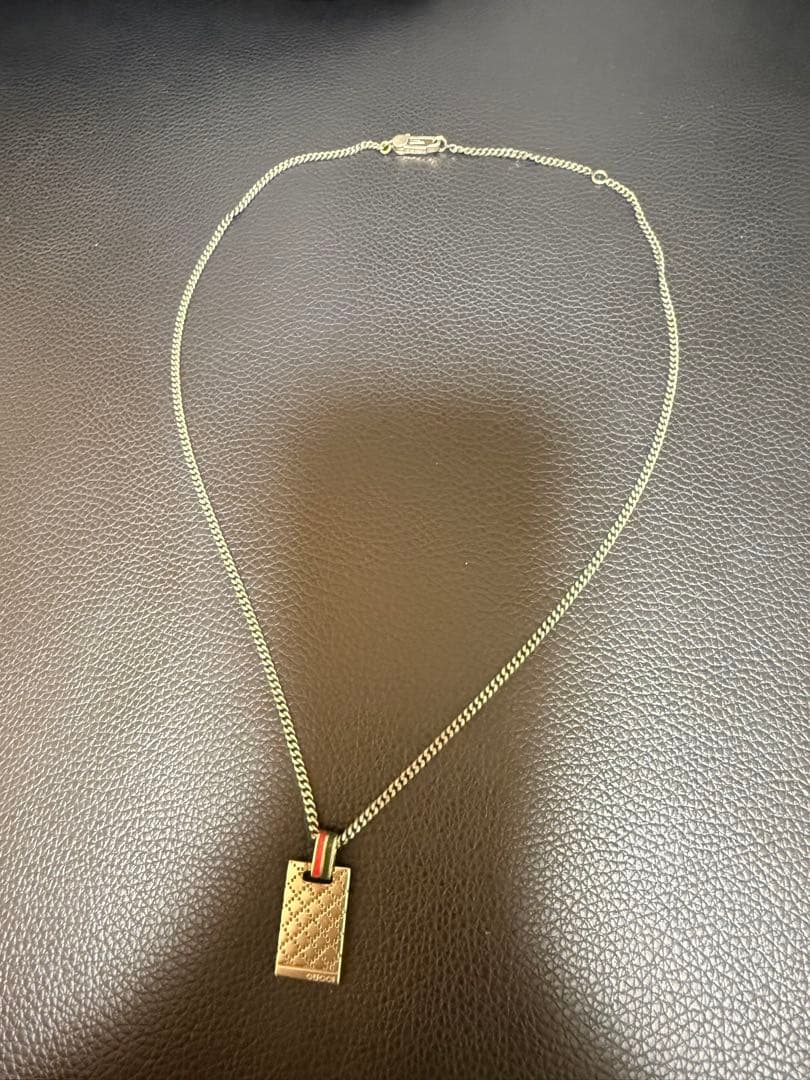 GUCCI グッチ ネックレス プレート シルバー 箱付き 正規品