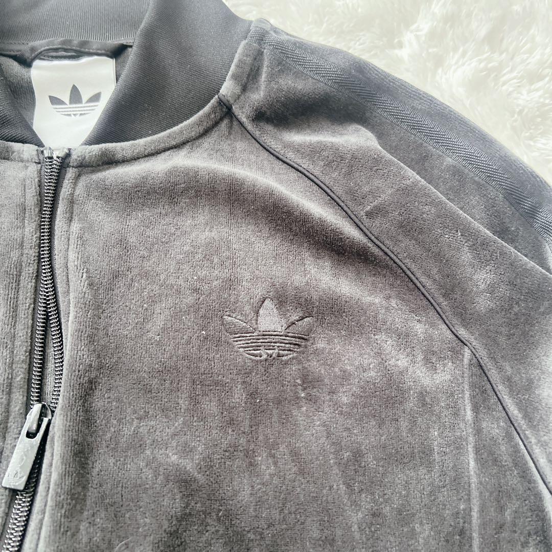 adidasアディダス　ベロア トラックジャケット　M