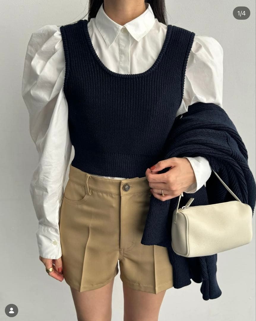 トップス CLANE BUSTIER SET KNIT CARDIGAN