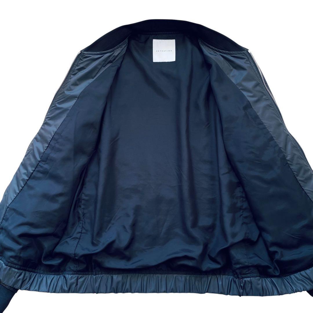 エストネーション【極美品】ラムレザー＆ナイロン切替 ドライバーズジャケット