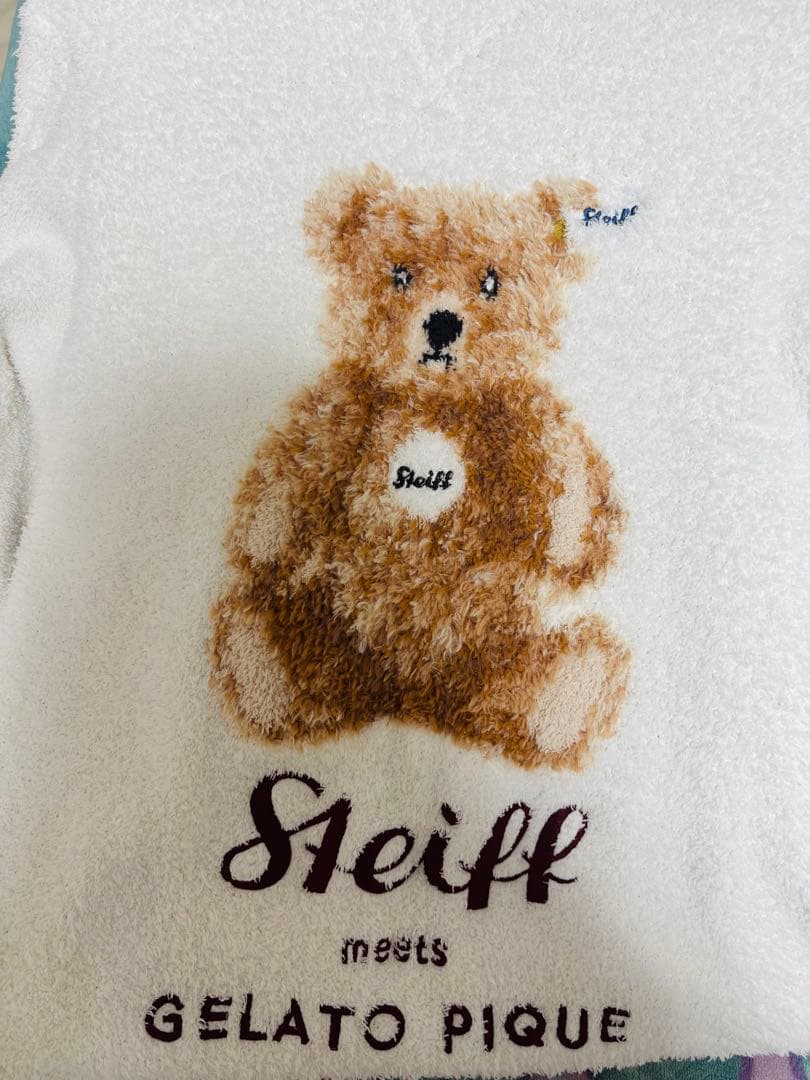 ジェラートピケ×Steiff コラボ テディベア ルームウェア ホワイト完売品