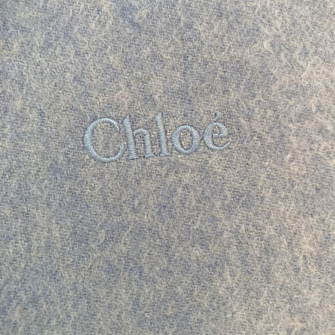 Chloe クロエ　カシミヤ100%マフラー　水色