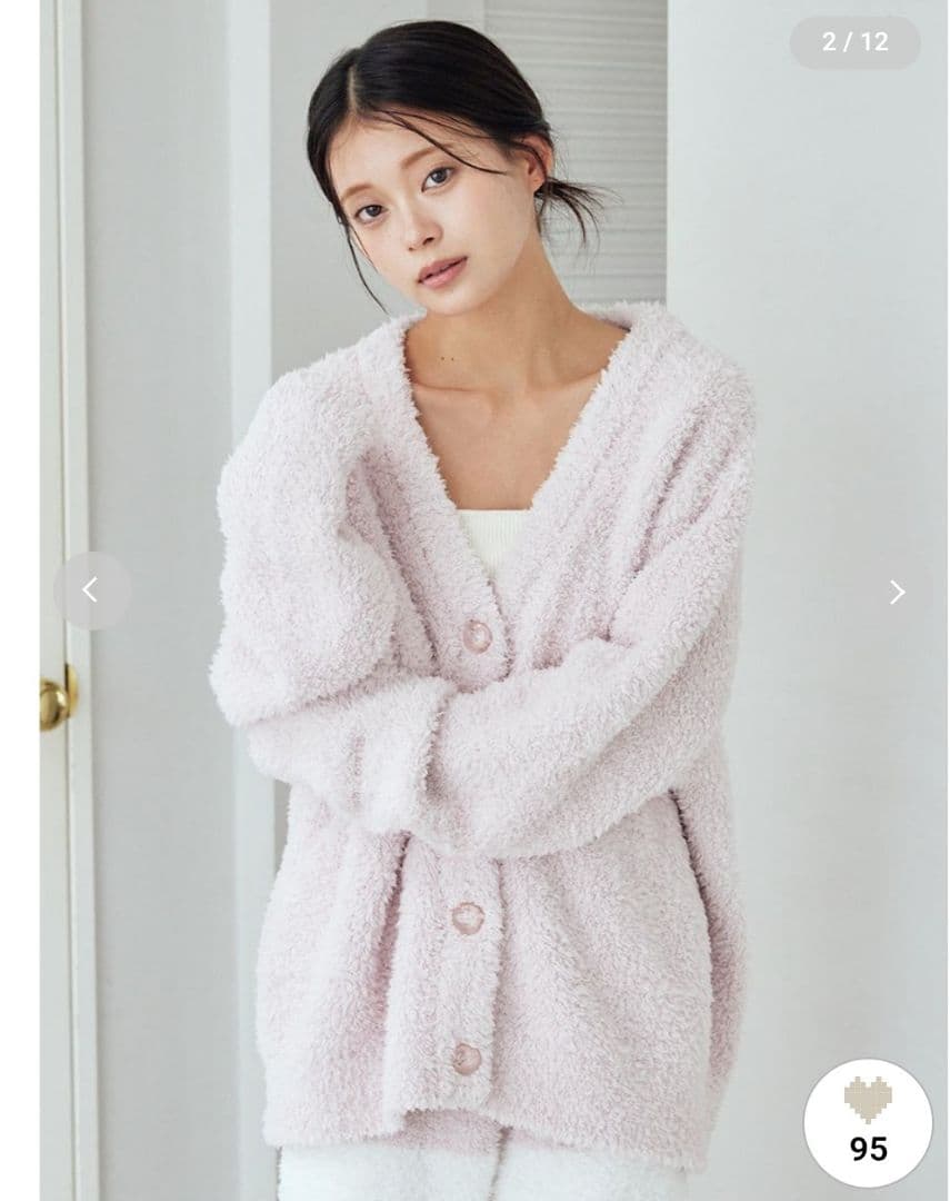 新品 人気 GELATO PIQUE ベーシックカーディガン ピンク Fサイズ