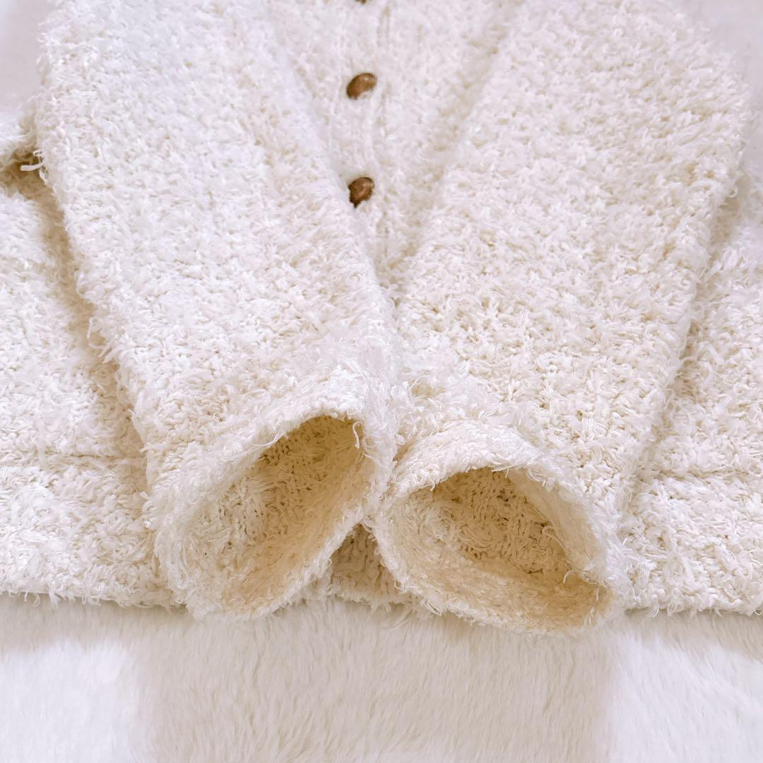 極美品♡BABYLONE バビロン ツイードニットジャケット ホワイト 25SS